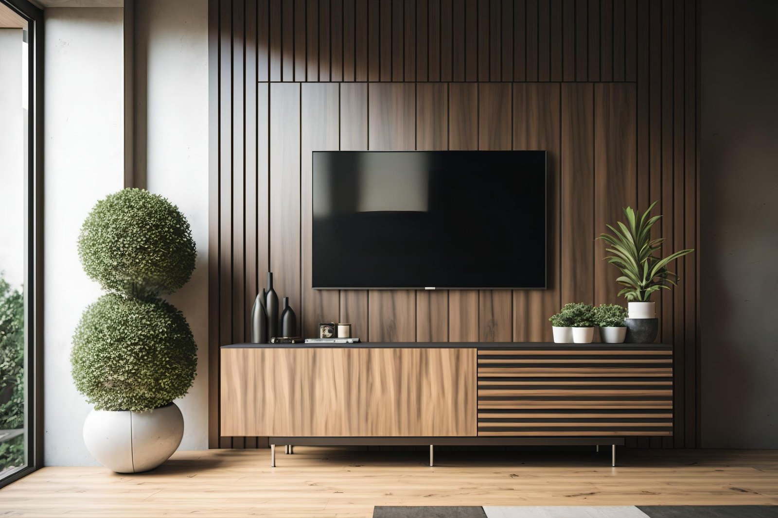 living-room-with-tv-wall-plant-wall
